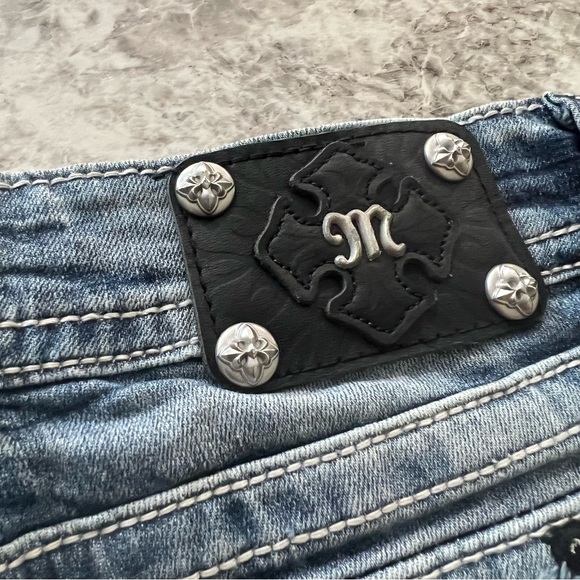 Miss Me shorts rocker American flag size 27 jean red white blue stars stripes - Picture 10 of 10